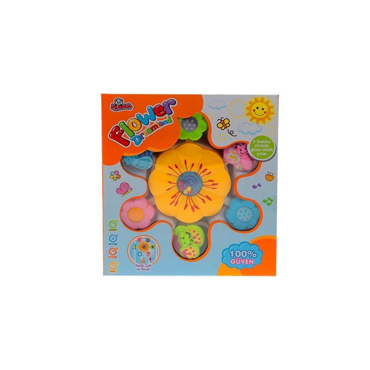 VARDEM OYUNCAK SL81906 ÇİÇEK ÇEK BIRAK MÜZİKLİ DÖNER ASMALI FLOWER DREAMLAND 1