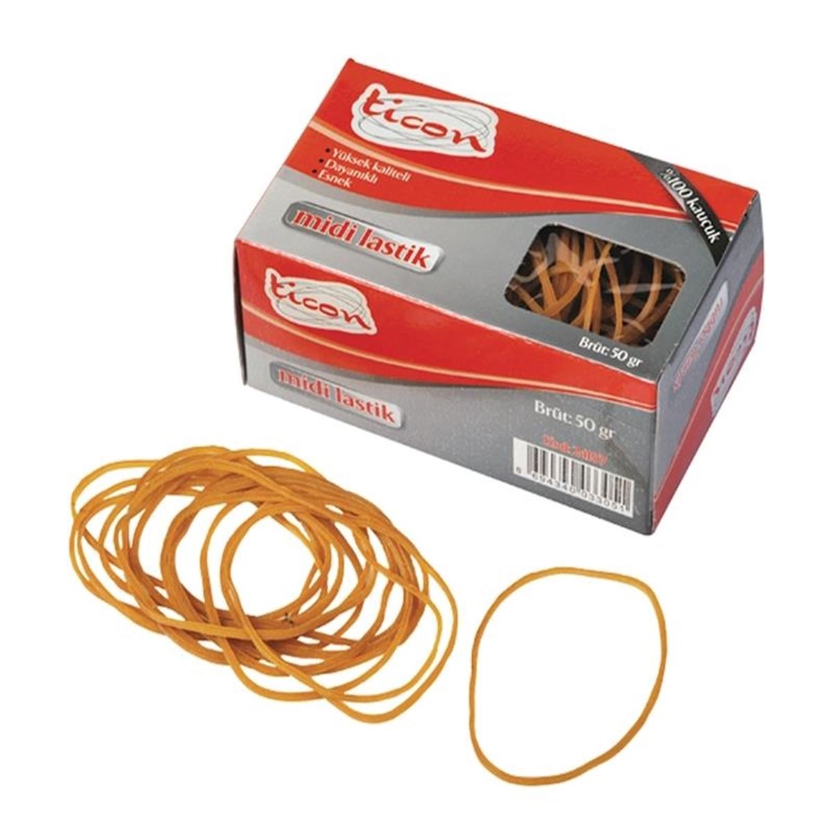 TİCON PAKET LASTİĞİ MİDİ 50 GR KUTULU 24107 1