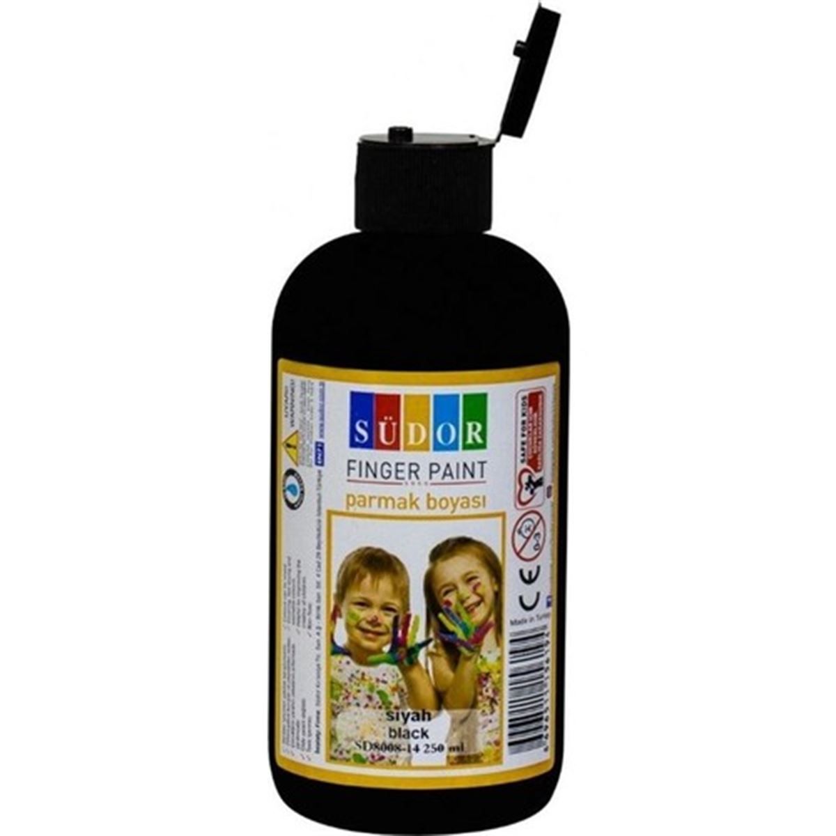SÜDOR PARMAK BOYASI 250 ML SİYAH SD8008-14 1