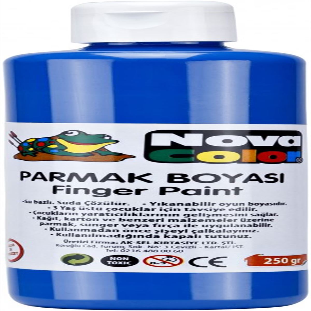 NOVA COLOR PARMAK BOYASI 250 GR MAVİ NC-443 1