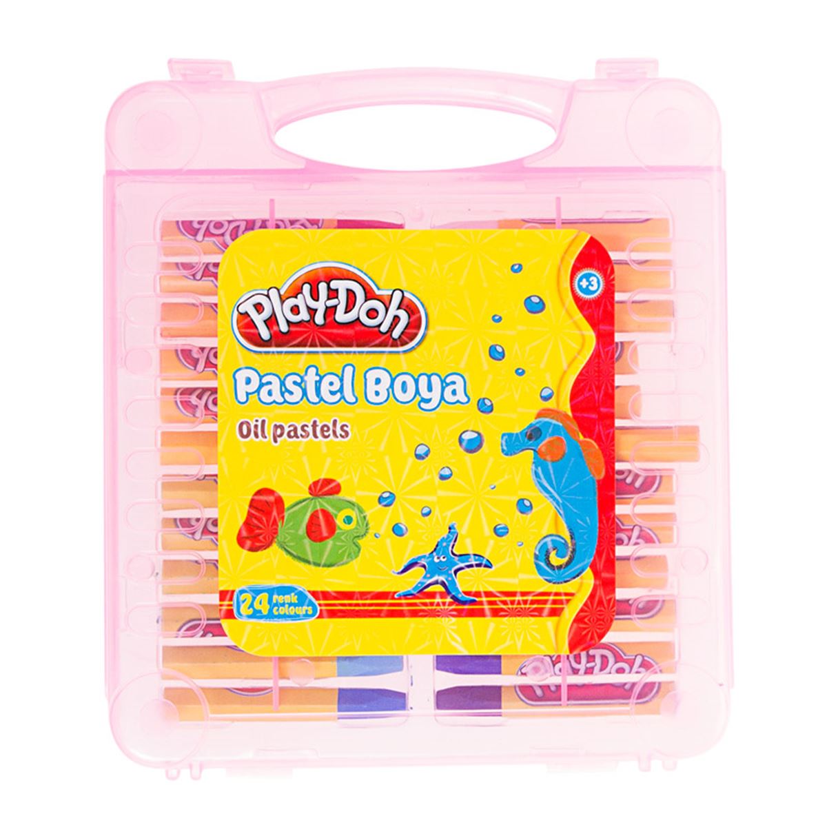 PLAYDOH PASTEL BOYA 24 RENK ÇANTALI PLASTİK PA011 1
