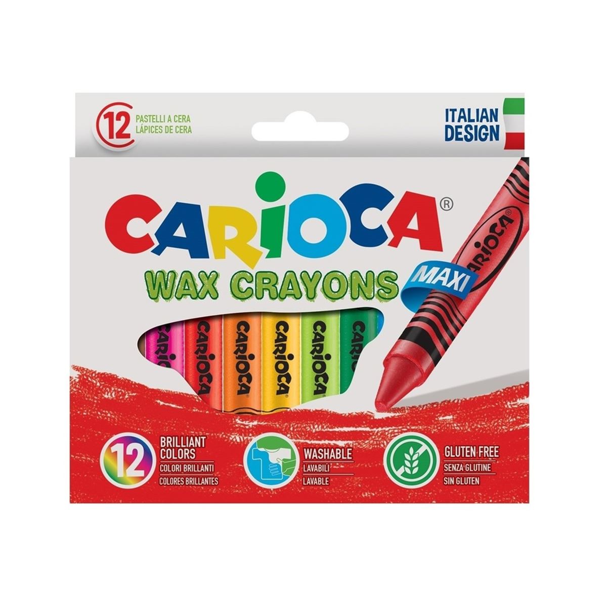 CARİOCA PASTEL BOYA WAX MAXİ 12 RENK 42369 YIKANABİLİR 1