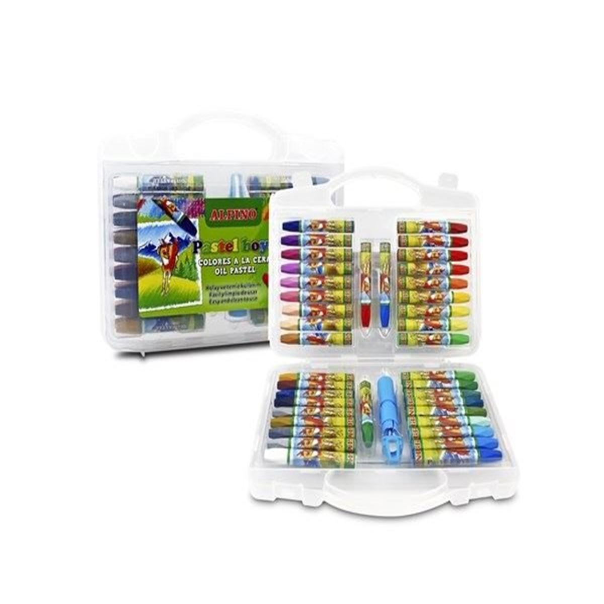 ALPİNO PASTEL BOYA 36 RENK PLASTİK KUTU DC-008298 1