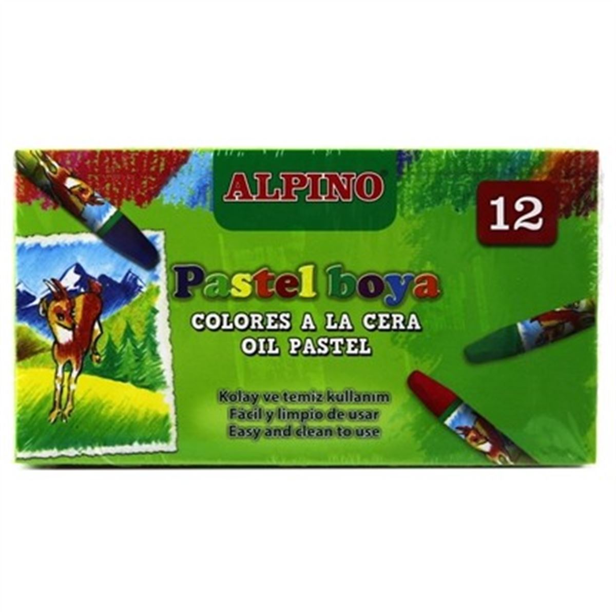 ALPİNO PASTEL BOYA 12 RENK DC-008299 1