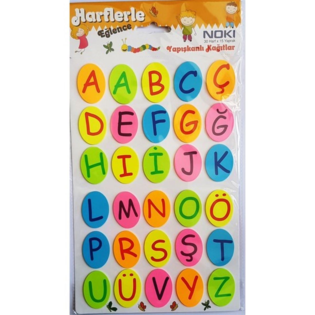 NOKİ YAPIŞKANLI NOT KAĞIDI MEMO ALFABE 30 HARF 12800 1