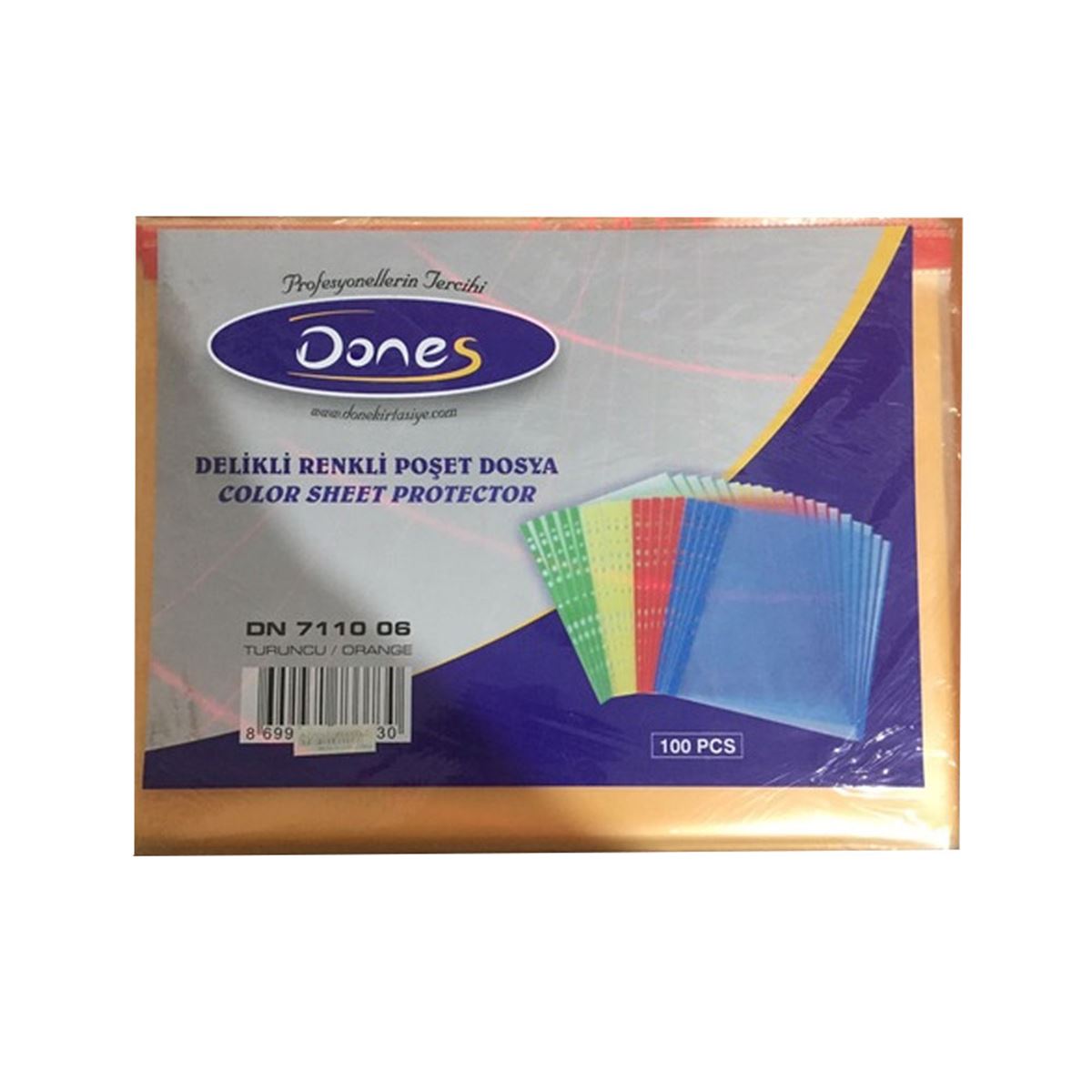DONES POŞET DOSYA A4 TURUNCU 100 LÜ DN711006 1