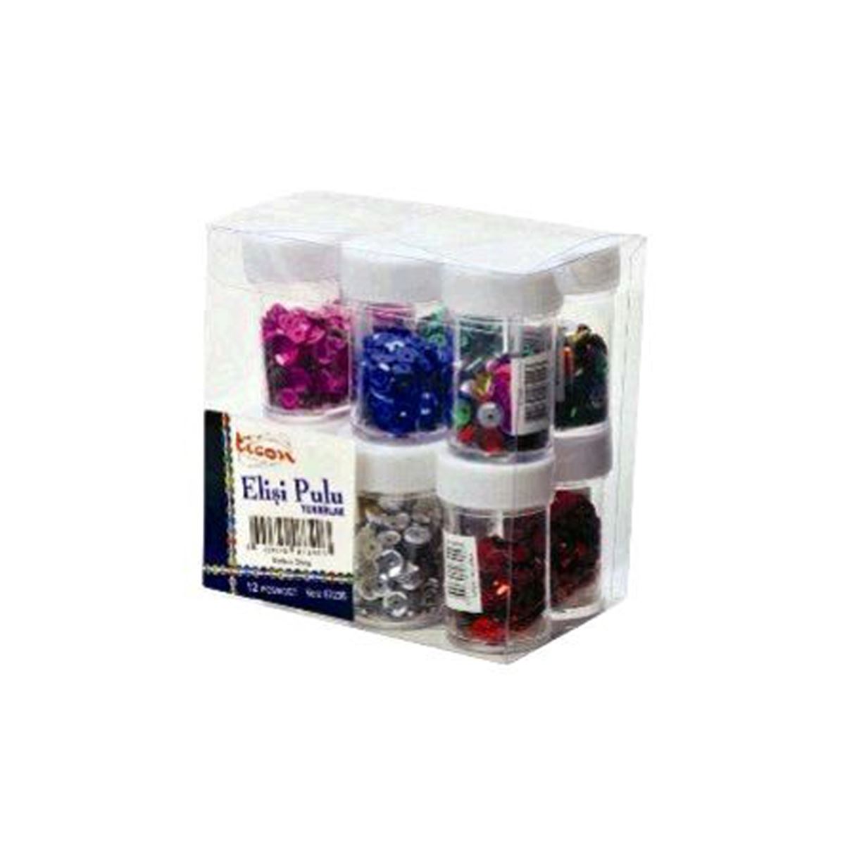 TİCON EL İŞİ PULU KARIŞIK RENK 12 Lİ 1
