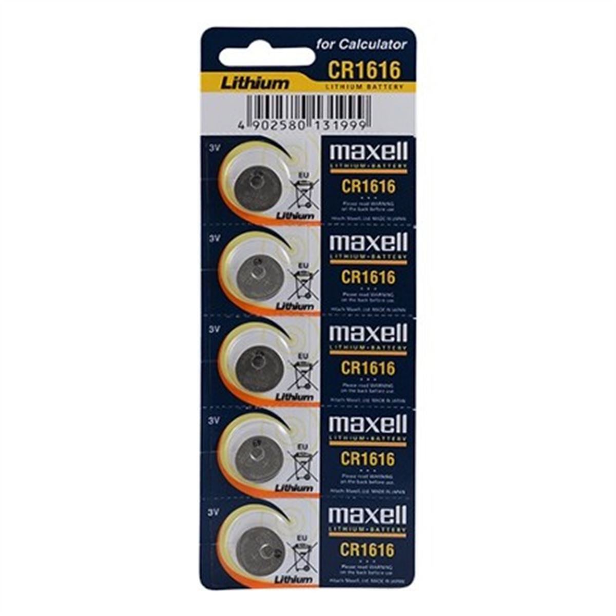MAXELL KUMANDA PİLİ 1616 LİTYUM 5 Lİ 1
