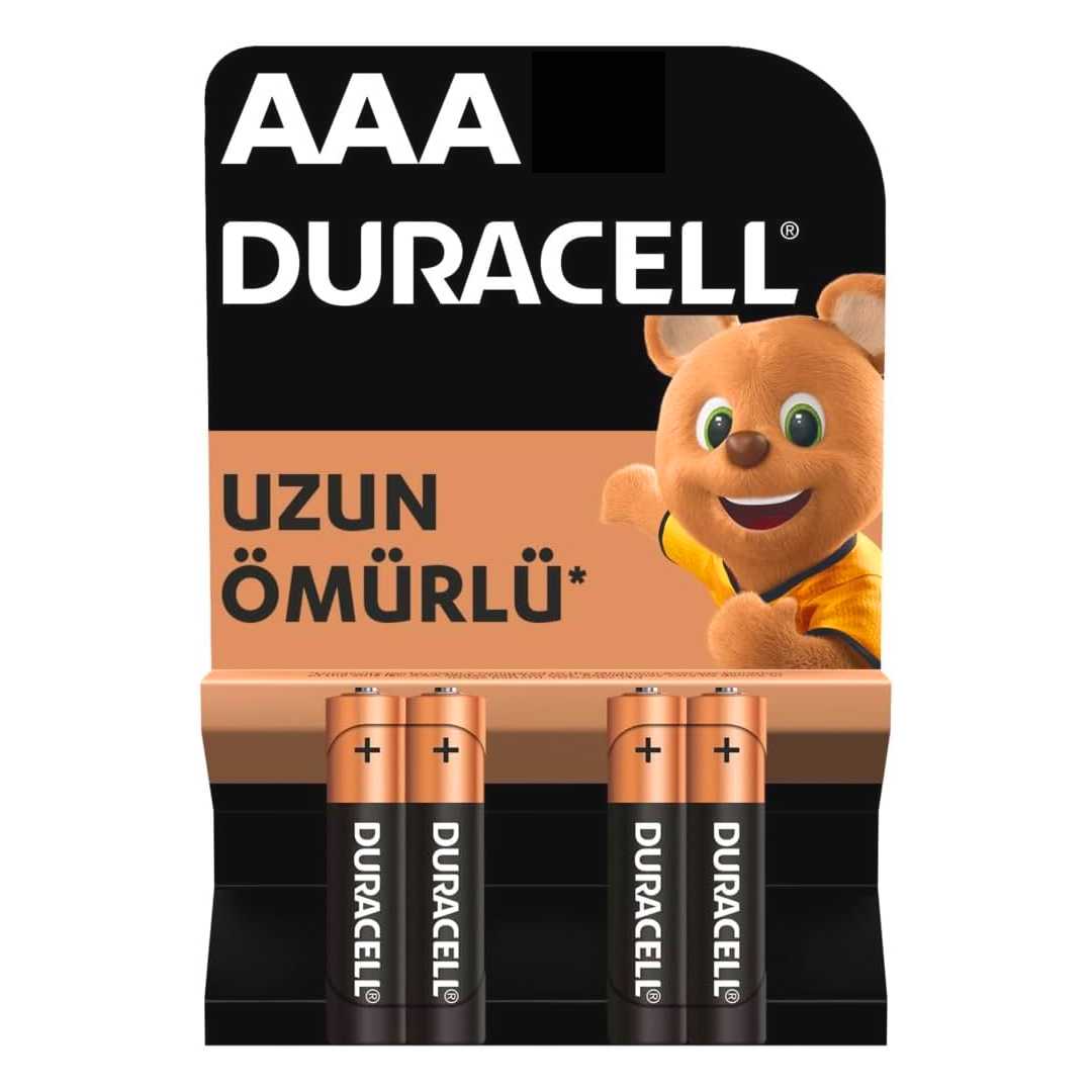 DURACELL PİL İNCE KALEM AAA ALKALİNE 1.5 V 4 LÜ 1