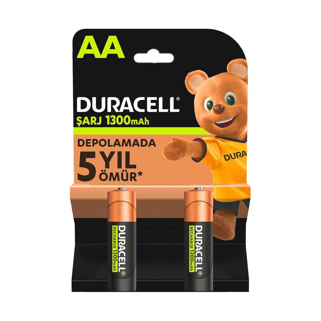 DURACELL PİL KALEM ŞARJLI AA 2 Lİ 1300 MAH 1