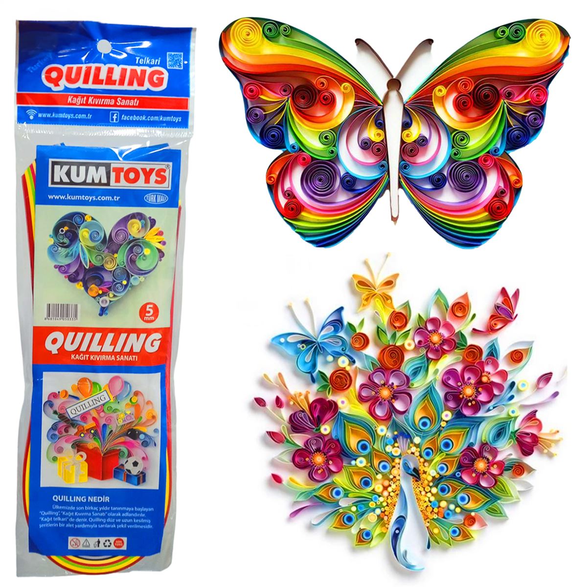 KUMTOYS QUİLLİNG KAĞIDI KM5033 KAĞIT KIVIRMA SANATI İNCE 5 MM 1