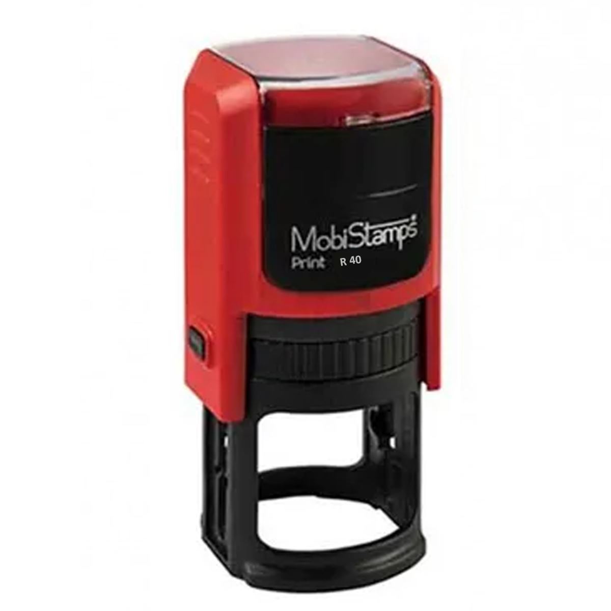 MOBİSTAMPS KAŞE R40 YUVARLAK SİYAH KEÇE 40 MM 1