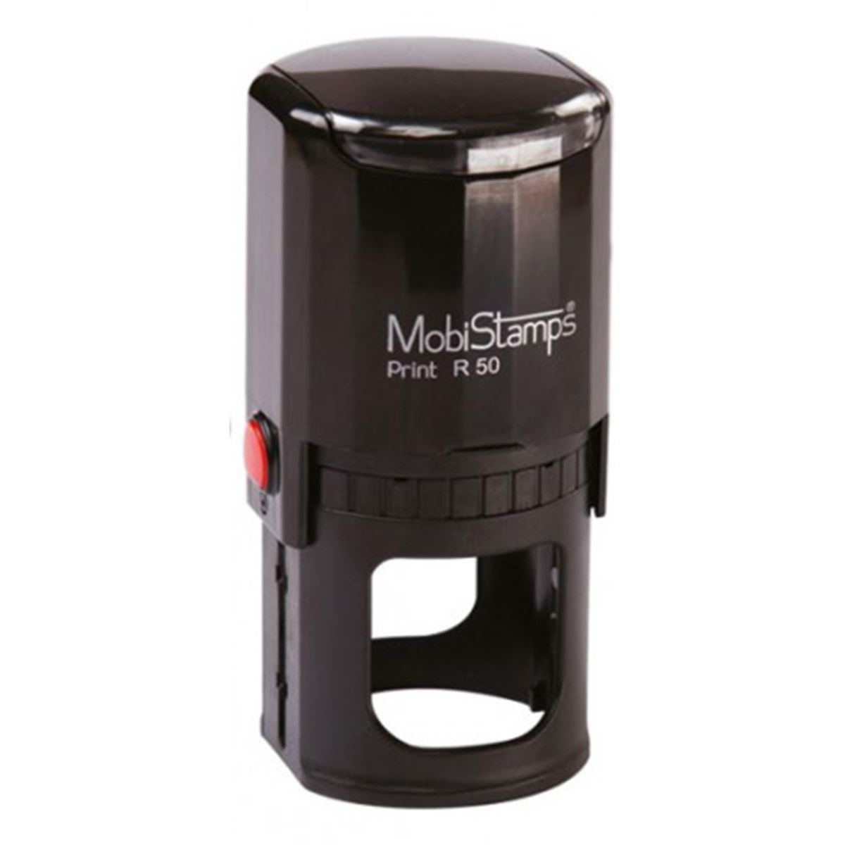 MOBİSTAMPS KAŞE R50 YUVARLAK MAVİ KEÇE 50 MM 1