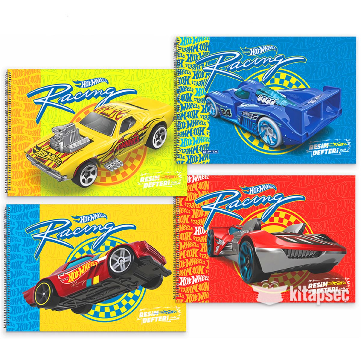 GIPTA HOT WHEELS RESİM DEFTERİ KARTON KAPAK SPİRALLİ 17x24 15 YP 12 Lİ 5436 1
