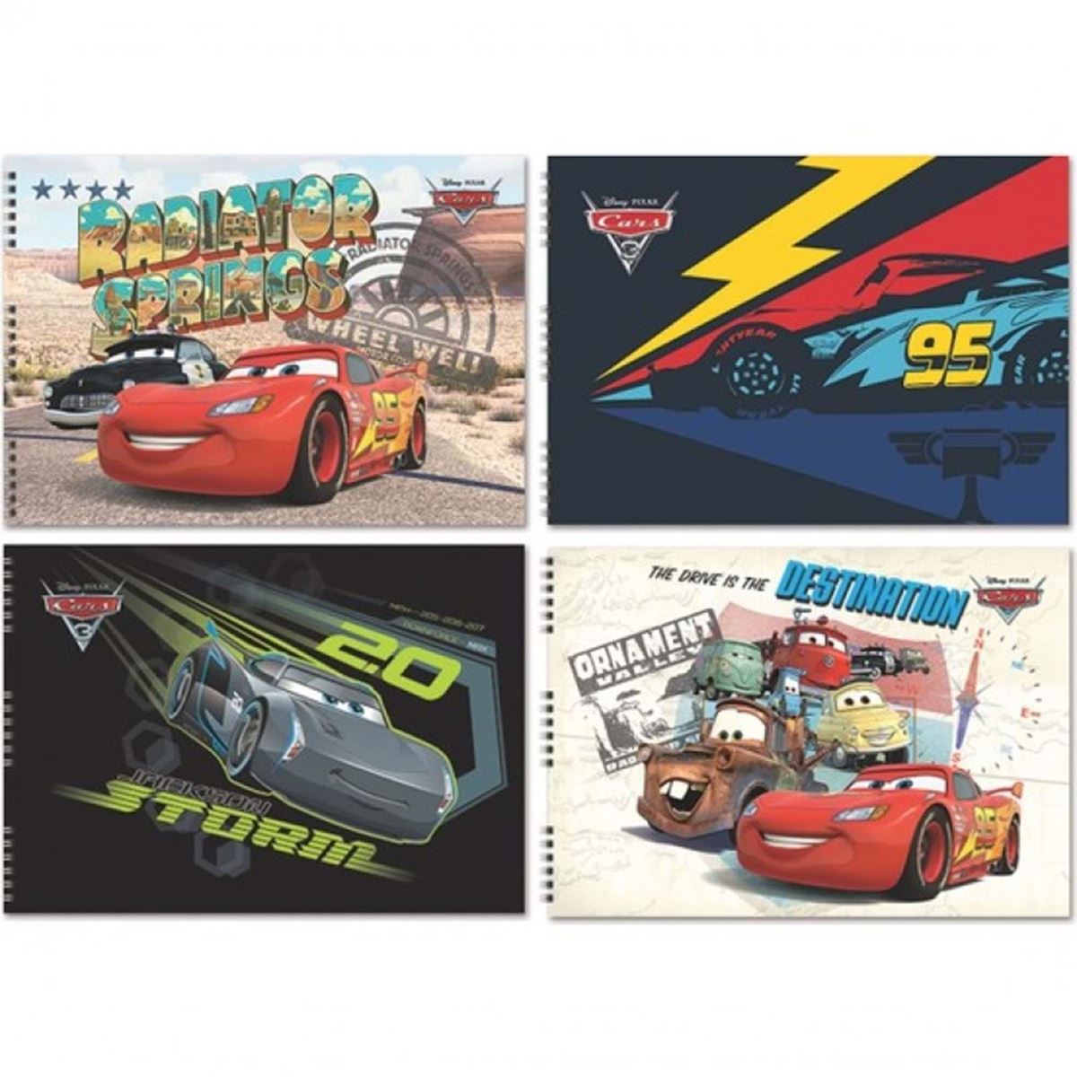 CARS RESİM DEFTERİ SPİRALLİ KARTON KAPAK 25x35 24 LÜ 15 YP 300115-33 1