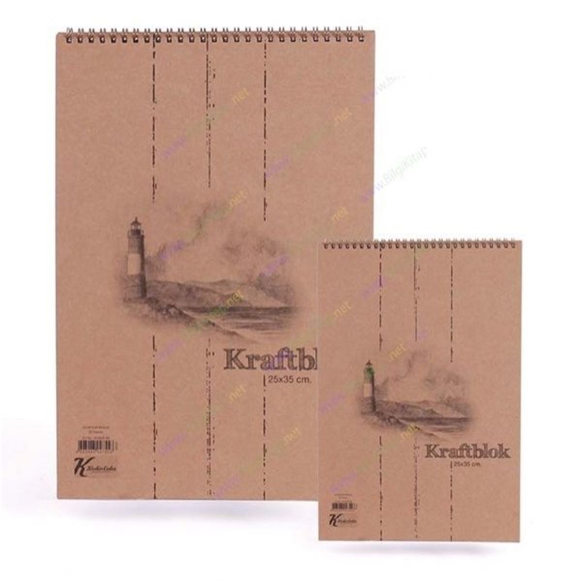 KESKİN RESİM DEFTERİ KRAFT SPİRALLİ 25x35 40 YP.301620-99 1
