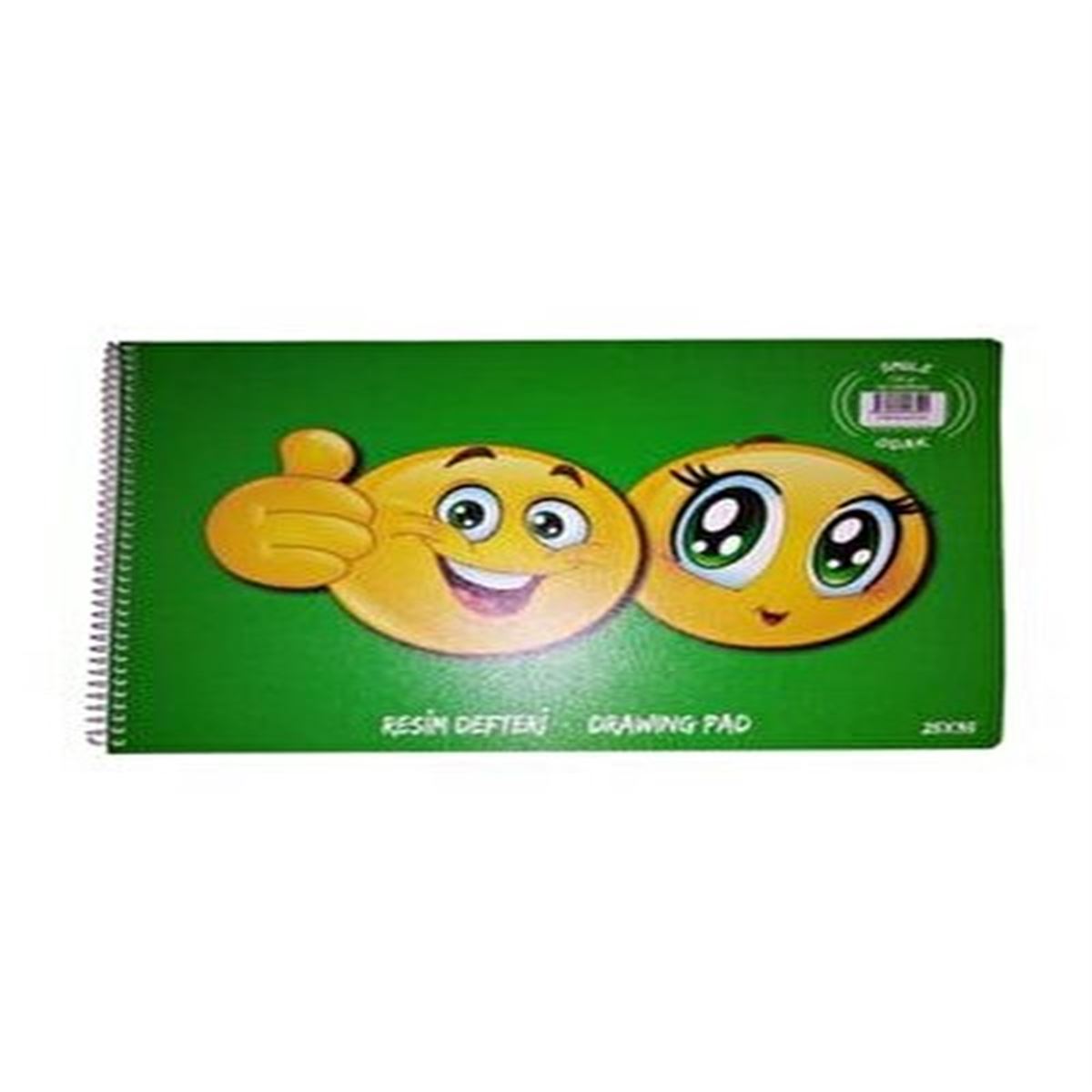 ODAK RESİM DEFTERİ 35x50 SMİLE SPİRALLİ PLASTİK KAPAKK. 120 GR 30 YP. 6 LI 1