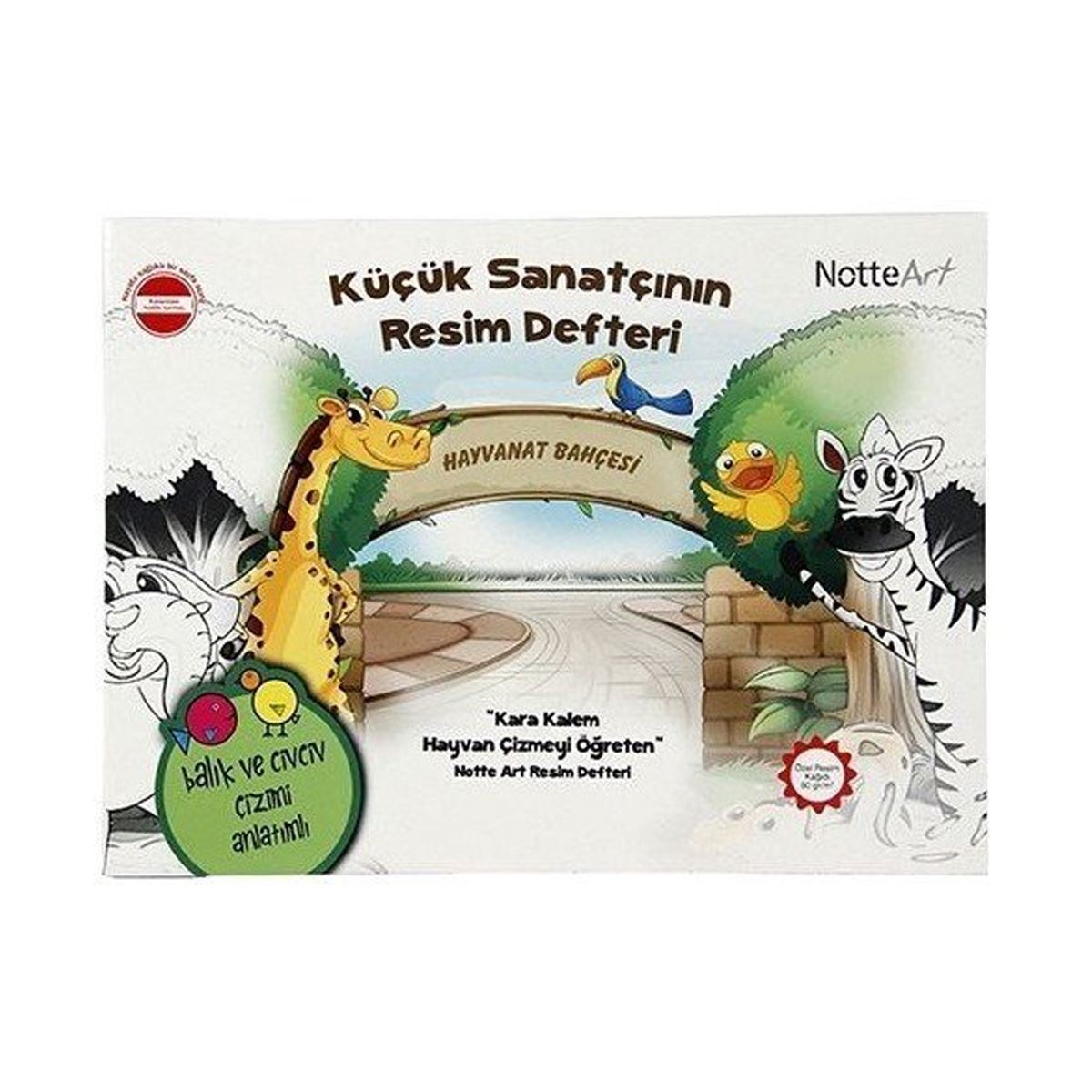 NOTTE RESİM DEFTERİ A4 DİKİŞLİ KARTON KAPAK 40 YP 12 Lİ 10-153 1