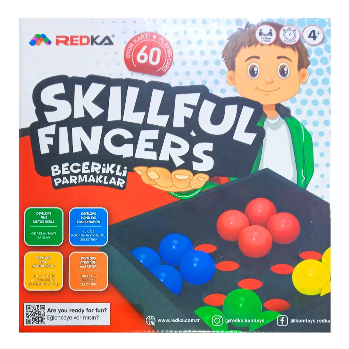REDKA BECERİKLİ PARMAKLAR RD5439 60 KART AKIL OYUNU 4+ 1