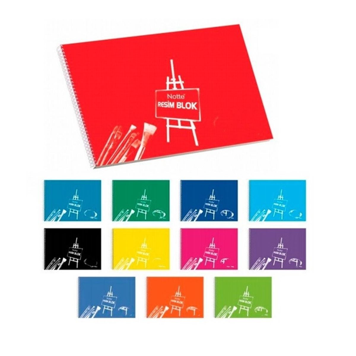 NOTTE RESİM DEFTERİ C5 PP KAPAK 16,5x22 40 YP 12 Lİ 67-153 1