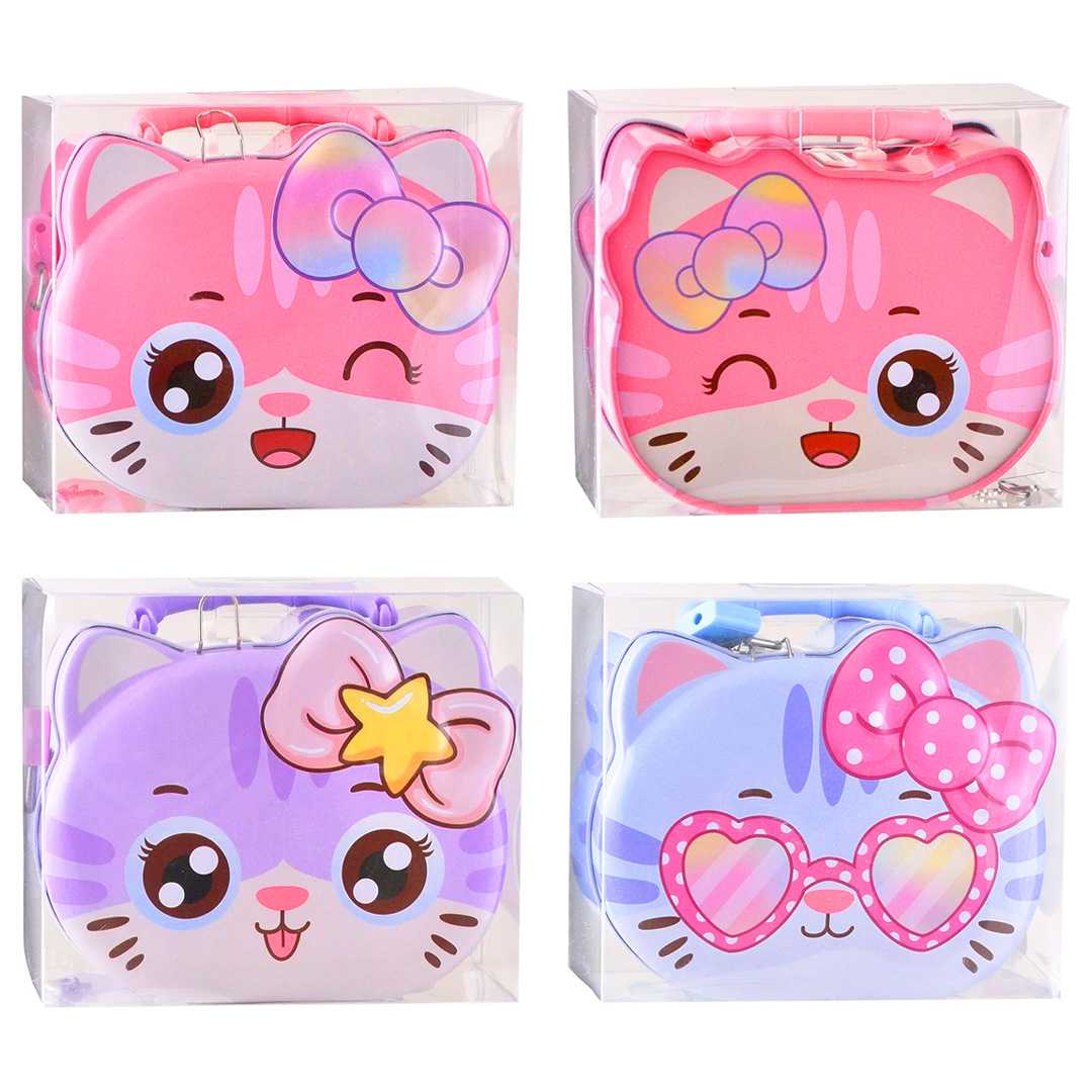 XİAOLİNGJİNG KUMBARA S-264 1363 SEVİMLİ KEDİ KİLİTLİ METAL 11 CM 1