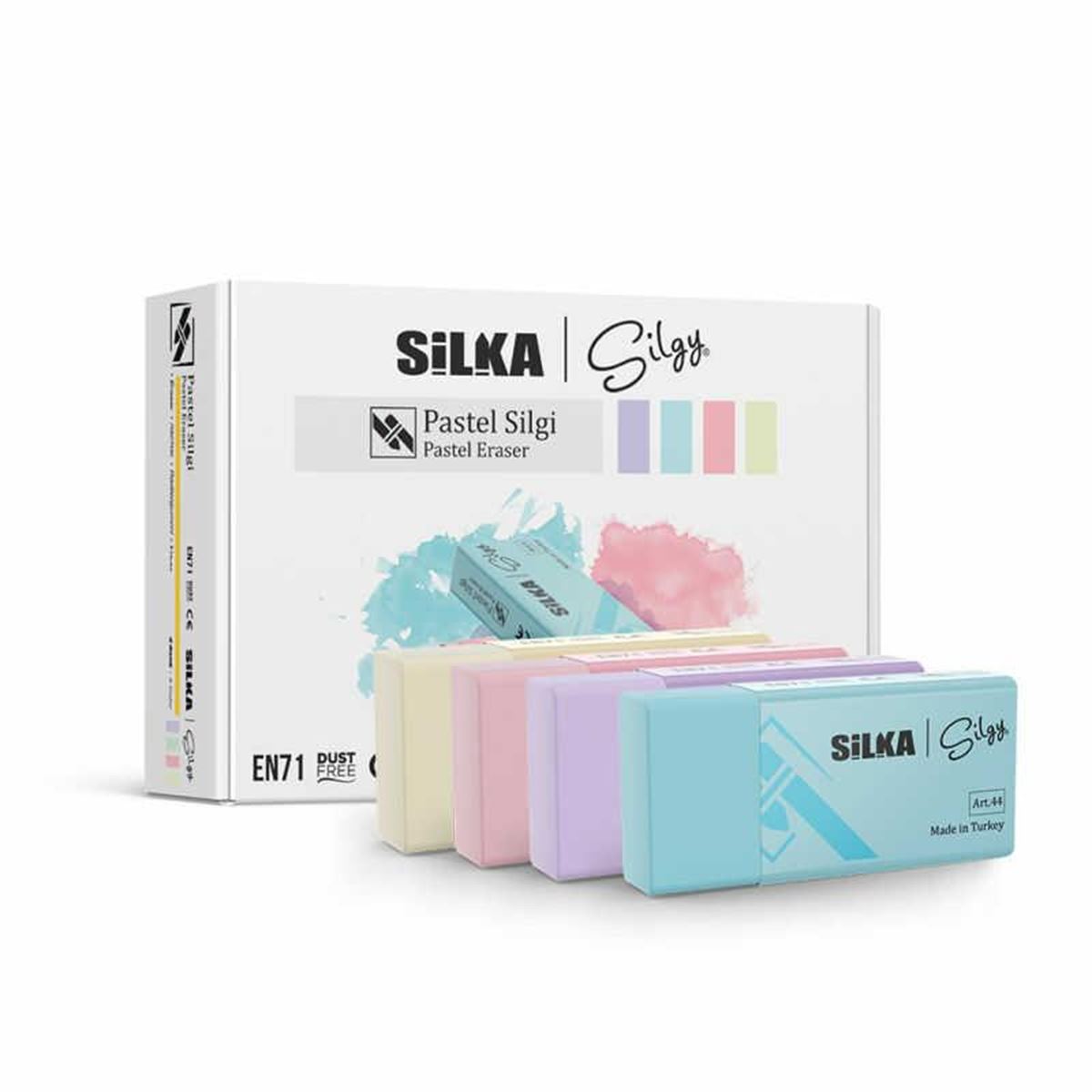 SİLKA SİLGİ PASTEL 4 RENK 24 LÜ ART44 1