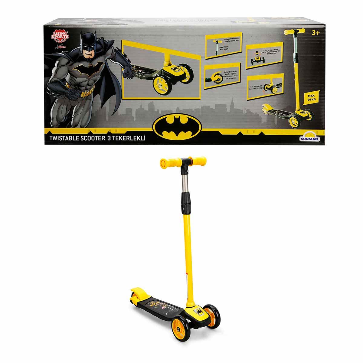 SUNMAN BATMAN SCOOTER 02332 3 TEKERLEKLİ FRENLİ TWİST-ROLL 3+ 1