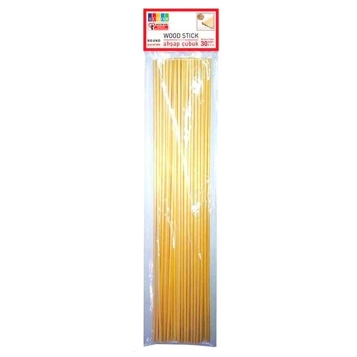 SÜDOR AHŞAP ÇUBUK 30 CM 3 MM 30 LU 12 PK BS134 1