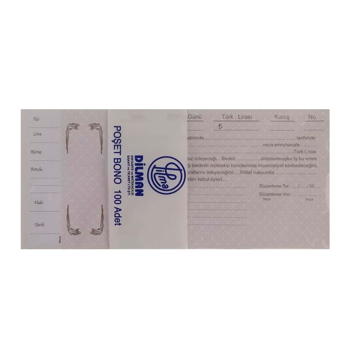 DİLMAN SENET BONO 100 LÜ 2301 1