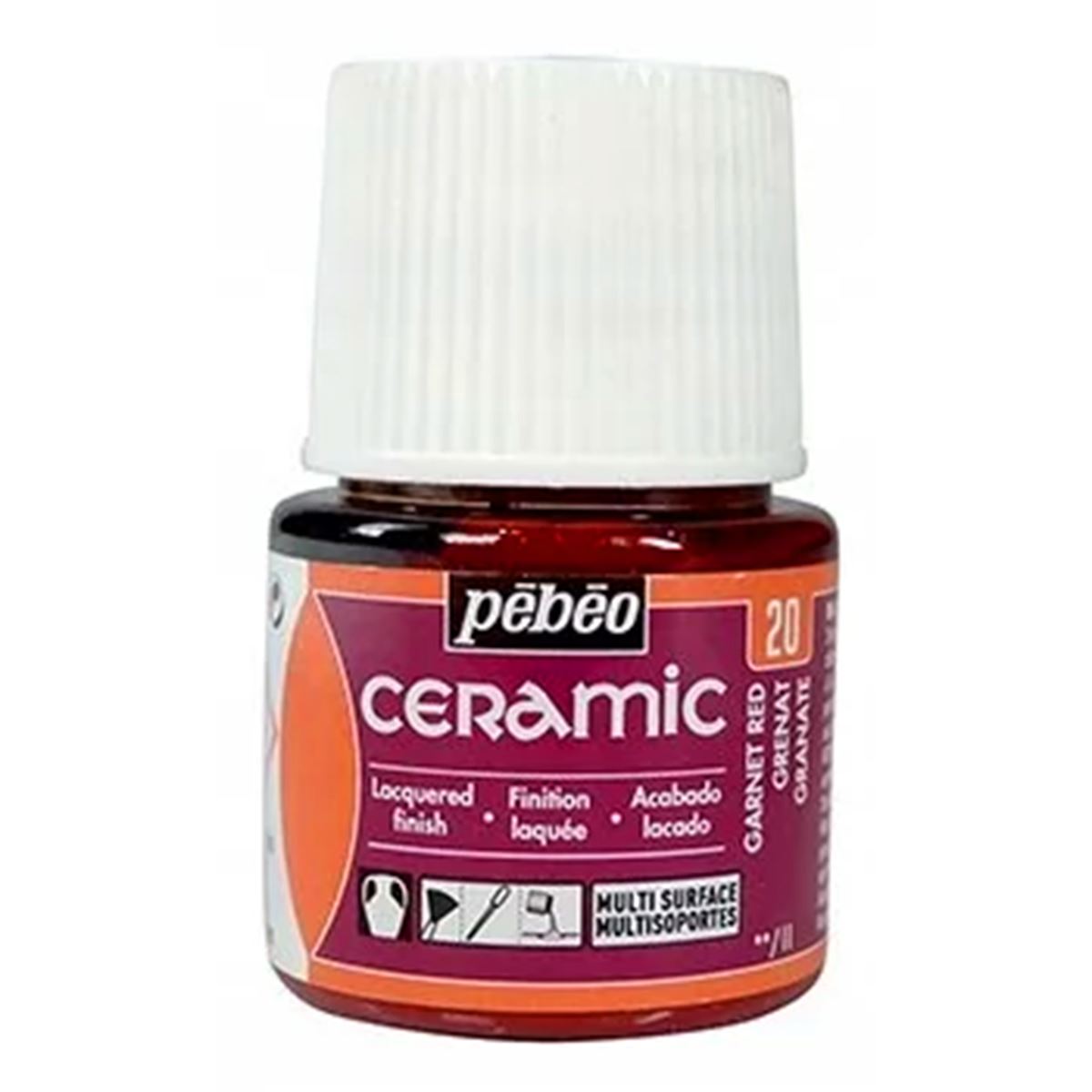 PEBEO SERAMİK BOYASI 20 GARNET RED 45 ML 025-20 1