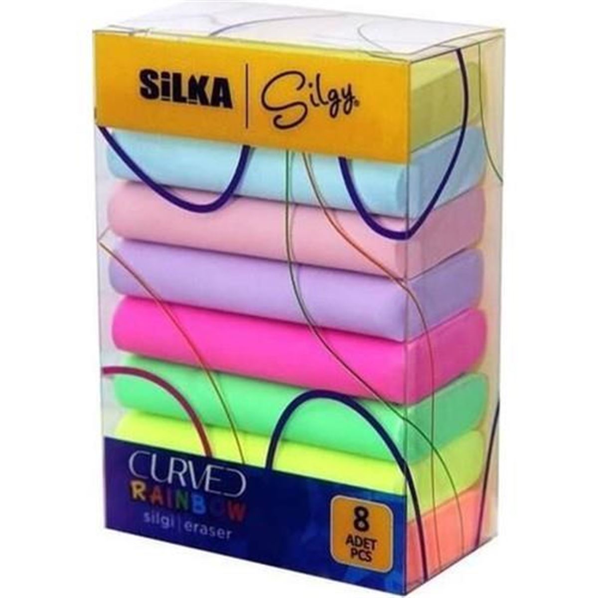 SİLKA SİLGİ CURVED RAİNBOW SG51 8 Lİ 1