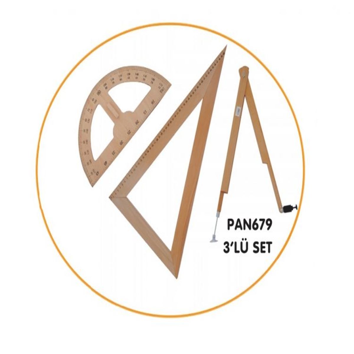 PANDA SINIF TAKIMI AHŞAP PANOSUZ 3 PARÇA PAN679 1