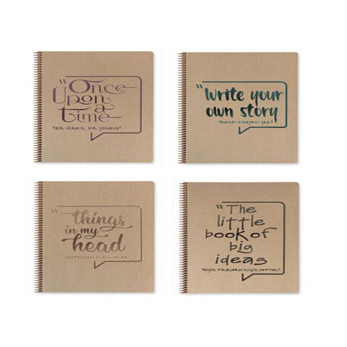 KESKİN FUNKY DEFTER 16,5x22,5 SPİRALLİ SERT KAPAK 100 YP DÜZ 418010-99 1