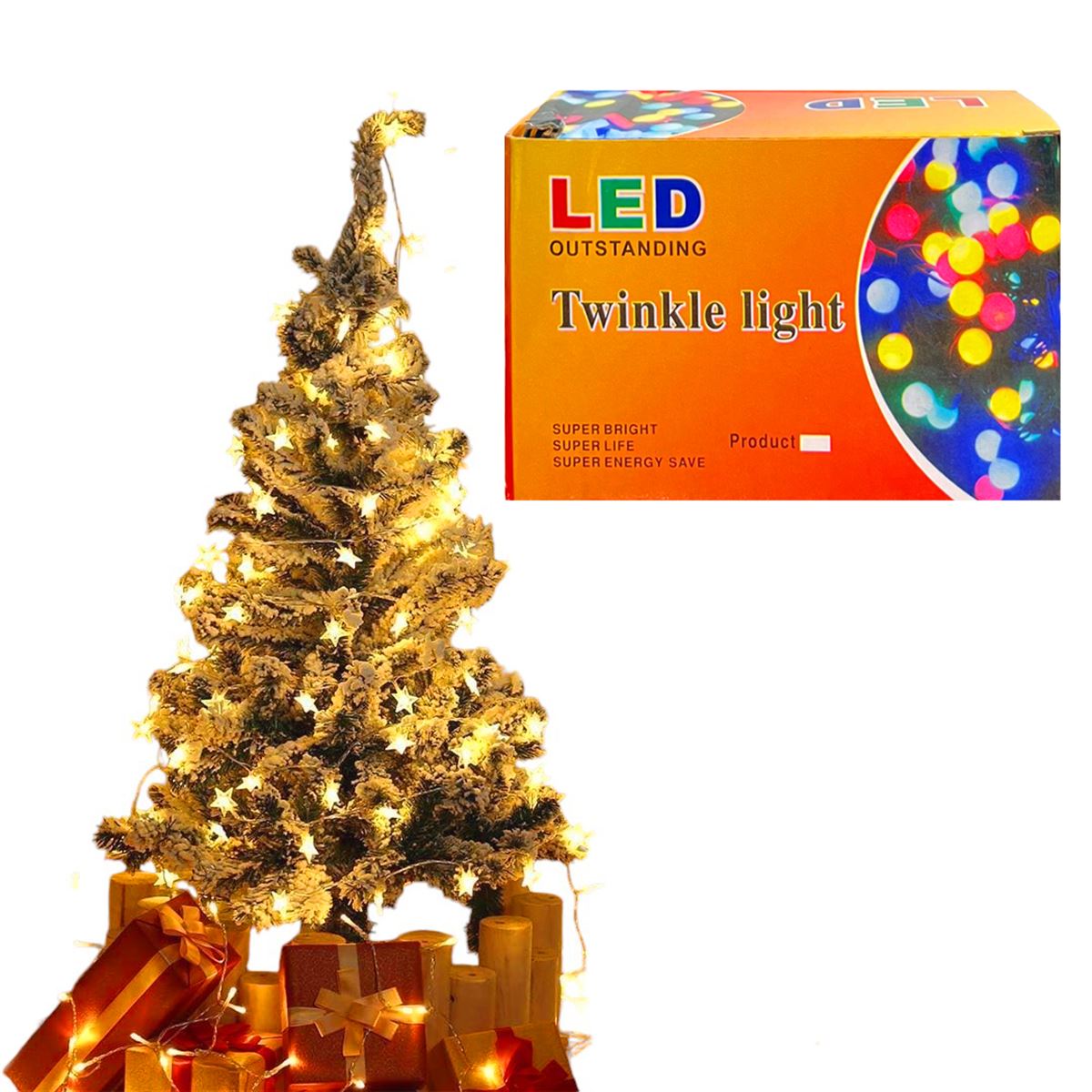 YILBAŞI SÜSÜ LED IŞIK SM3163 YILDIZ 20 AMPÜL 1