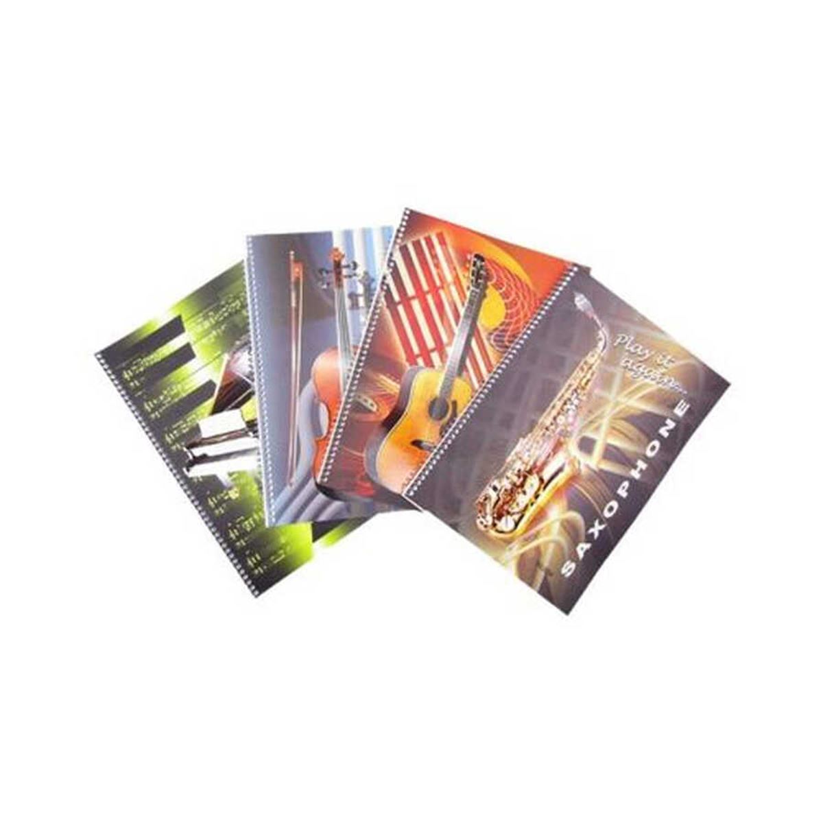 NOTTE MÜZİK DEFTERİ A4 SPİRALLİ KARTON KAPAK 40 YP 12 Lİ 30-140 1