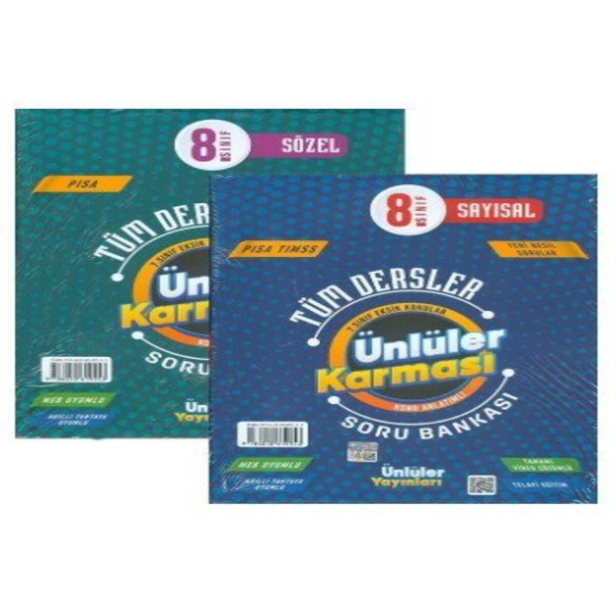 ÜNLÜLER KARMASI SORU BANKASI TÜM DERSLER SAYISAL - SÖZEL 8.INIF (2 Lİ) 1
