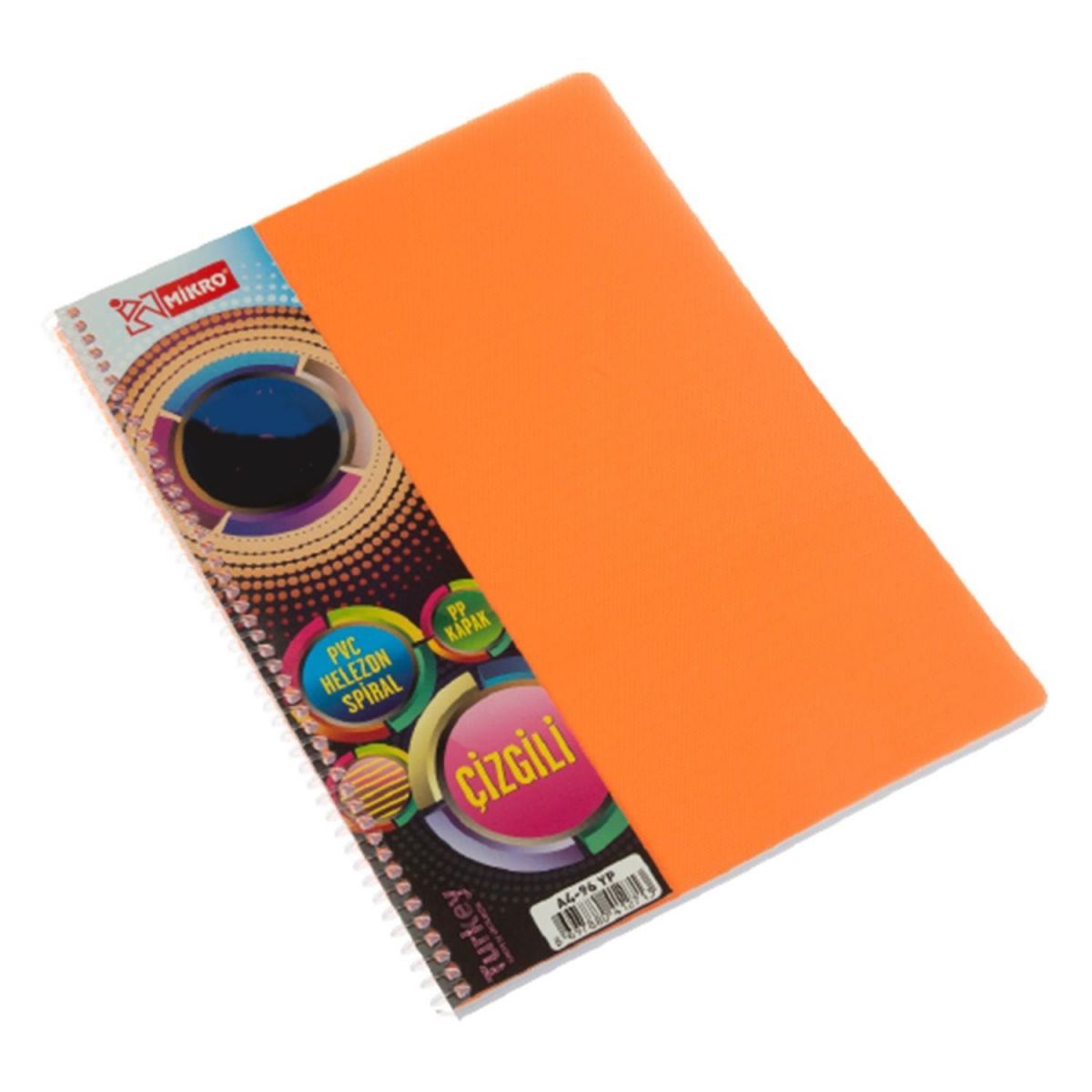 MİKRO A4.PLASTİK KAPAK SPİRALLİ DEFTER HELEZON 120/1 1