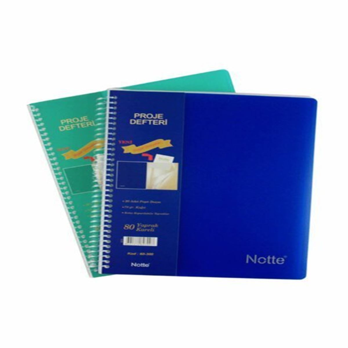 NOTTE A4 SPİRALLİ PLASTİK KAPAK DEFTER PASTEL 80/4 12’LI 60-332 1