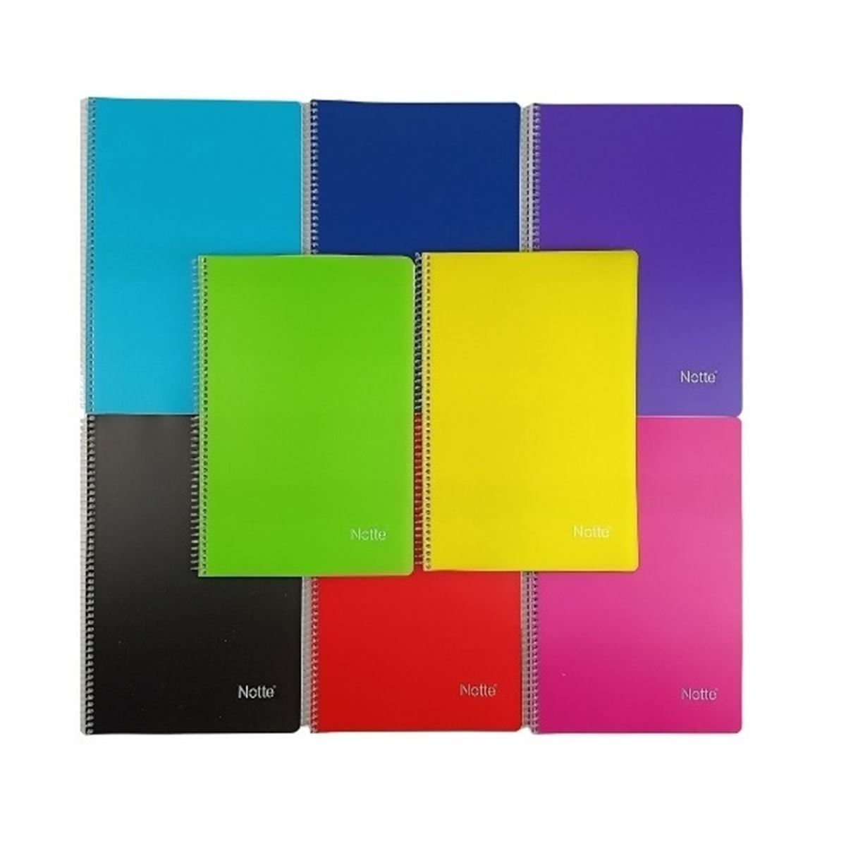 NOTTE TREND DEFTER A4 PP KAPAK SPİRALLİ 120 YP DÜZ 6 LI 60-369 1