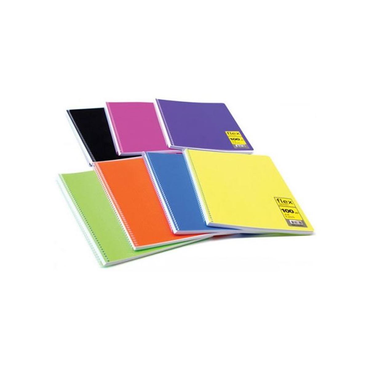 FLEX DEFTER A4 PP KAPAK SPİRALLİ 40 YP KARELİ 12 Lİ UC38040-K 1
