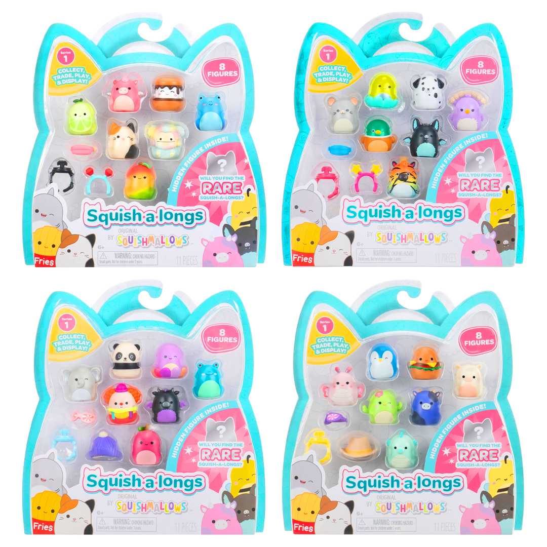 SQUİSH A LONGS SQAL0024-25-65-84 S2 8 FİGÜR VE YÜZÜK SETİ 3+ 1