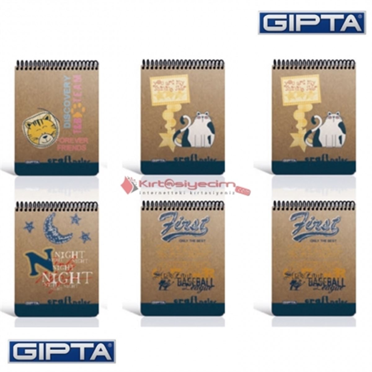 GIPTA BLOKNOT A6 SPİRALLİ SERT KAPAK 80 YP. JACK 1
