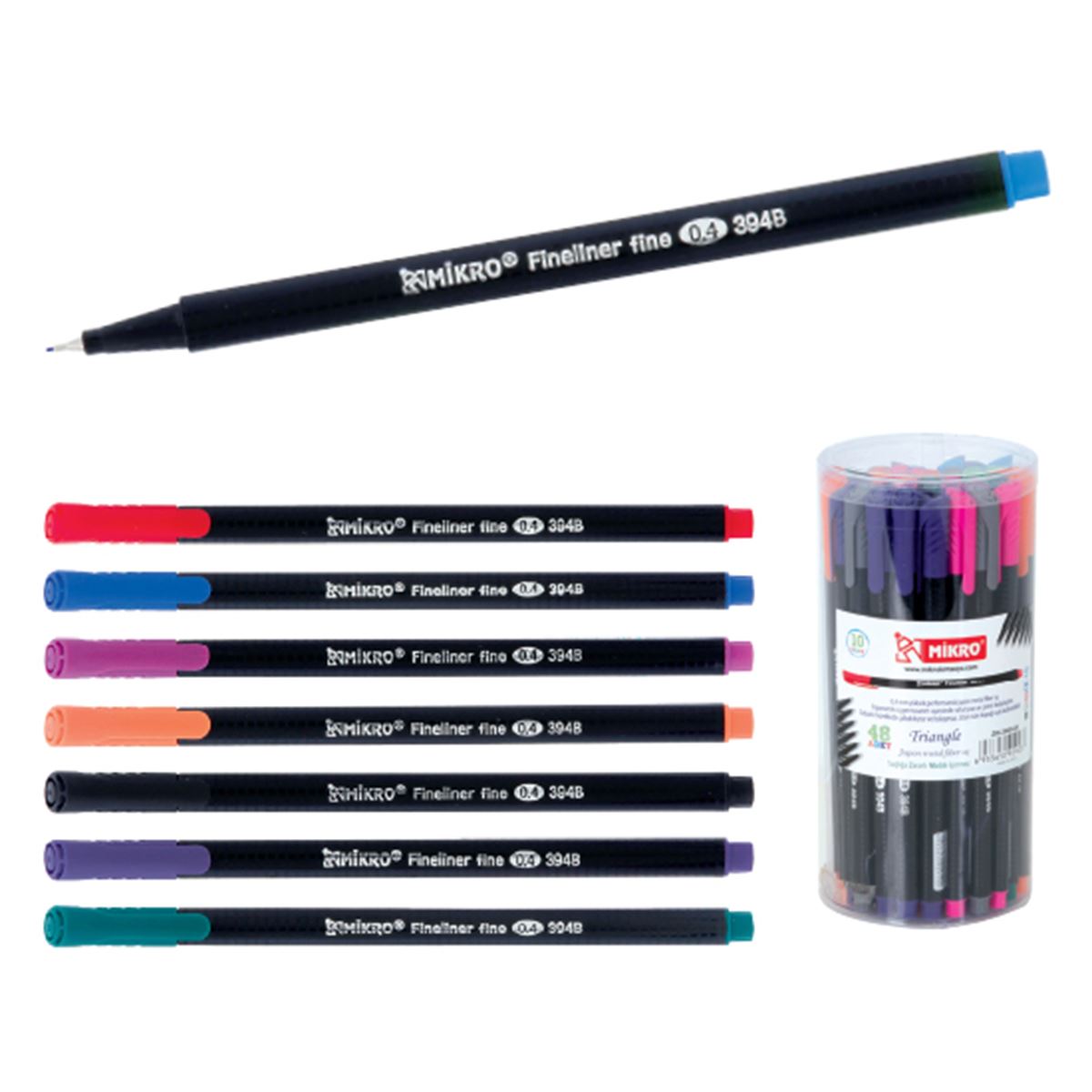 MİKRO FİNELİNER İNCE UÇ KALEM 48 Lİ ZW-394B-48 1