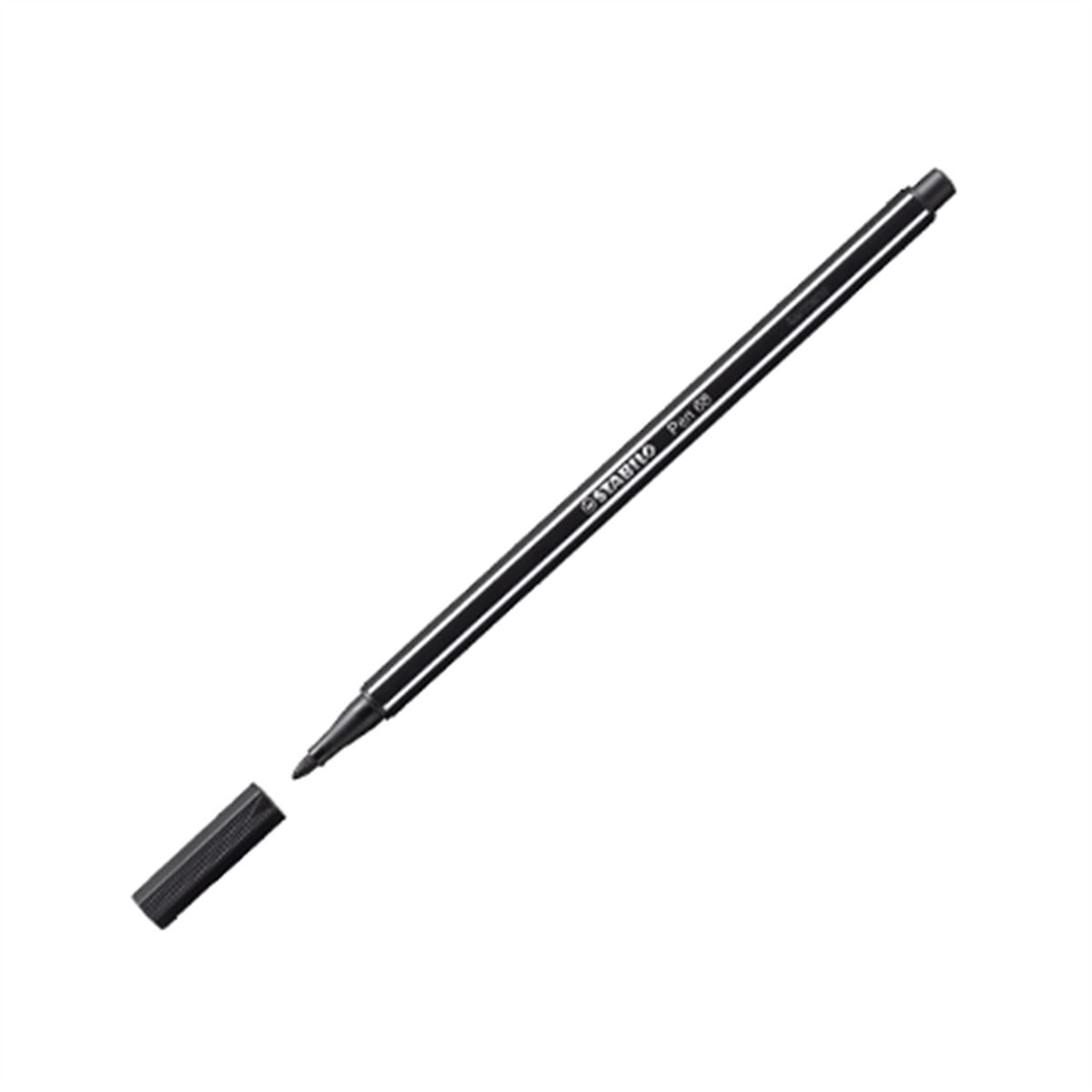 STABİLO KALEM 68-46 KALIN KEÇE UÇ SİYAH 10 LU 1