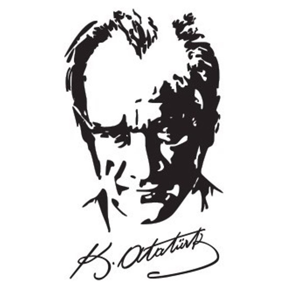 SVN STİCKER ATATÜRK İMZASI - SİLÜET NO:1 1