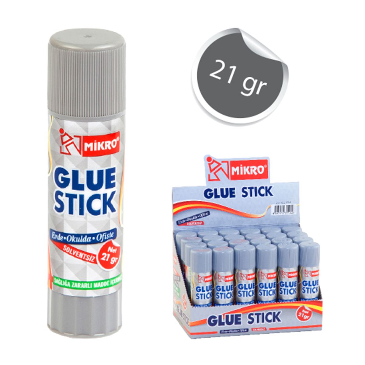 MİKRO STİCK YAPIŞTIRICI 21 GR 24 LÜ SOLVENTSİZ GS21 1