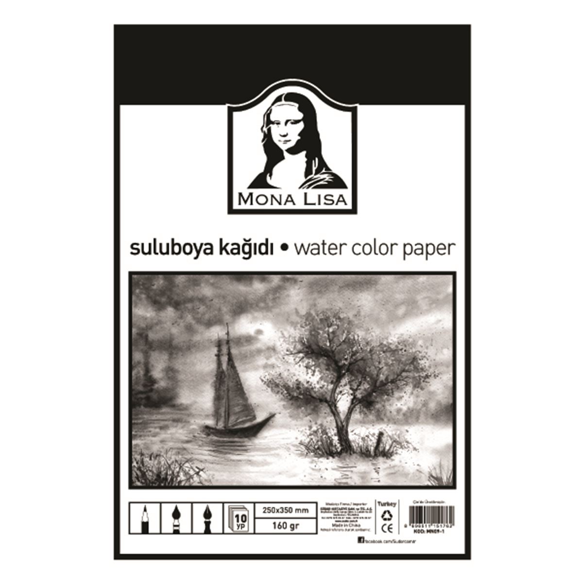 SÜDOR SULUBOYA KAĞIDI 25x35 160 GR 10 LU MN09-1 1