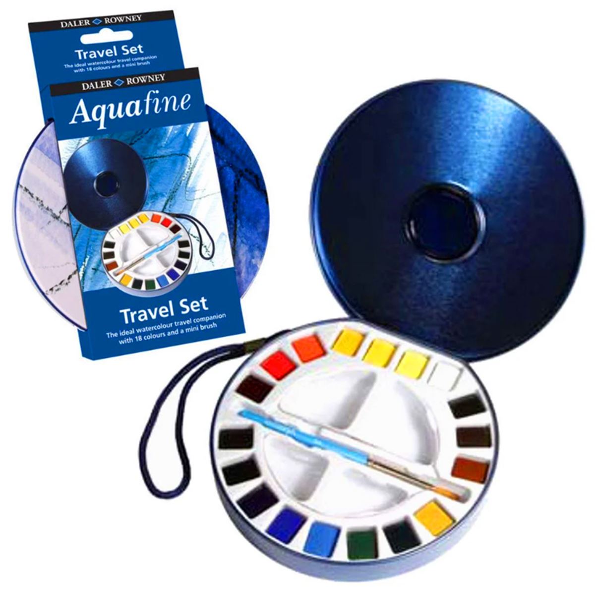 AQUAFİNE SULUBOYA 18 RENK SET YARIM BOY METAL 131900030 1