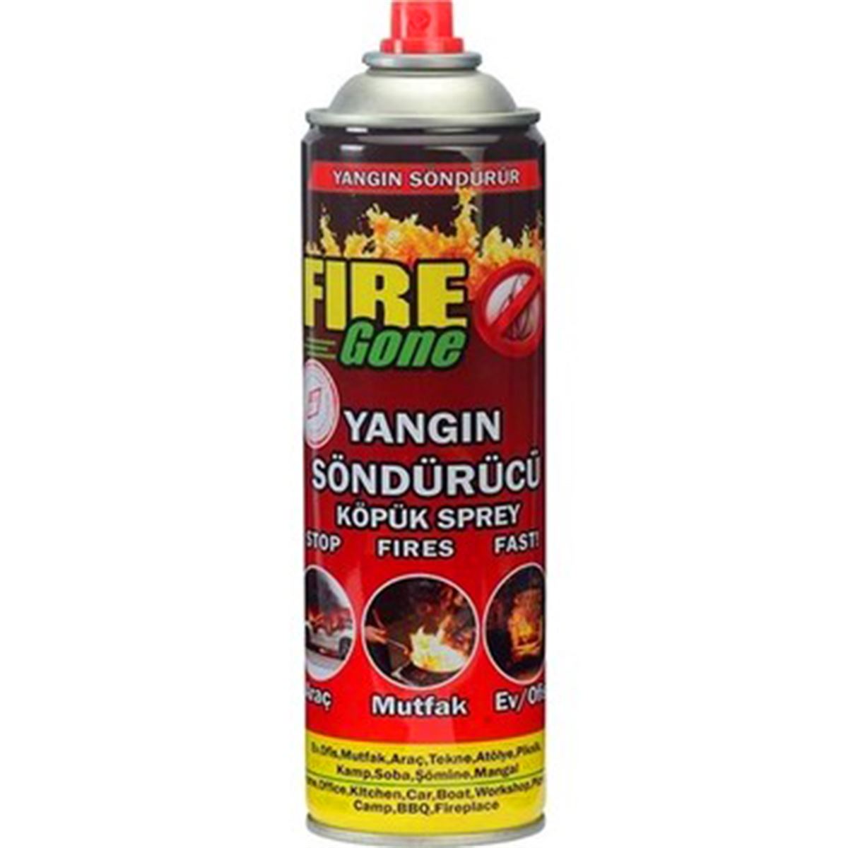 FİREGONE SPREY KÖPÜK YANGIN SÖNDÜRÜCÜ 350 ML. 1