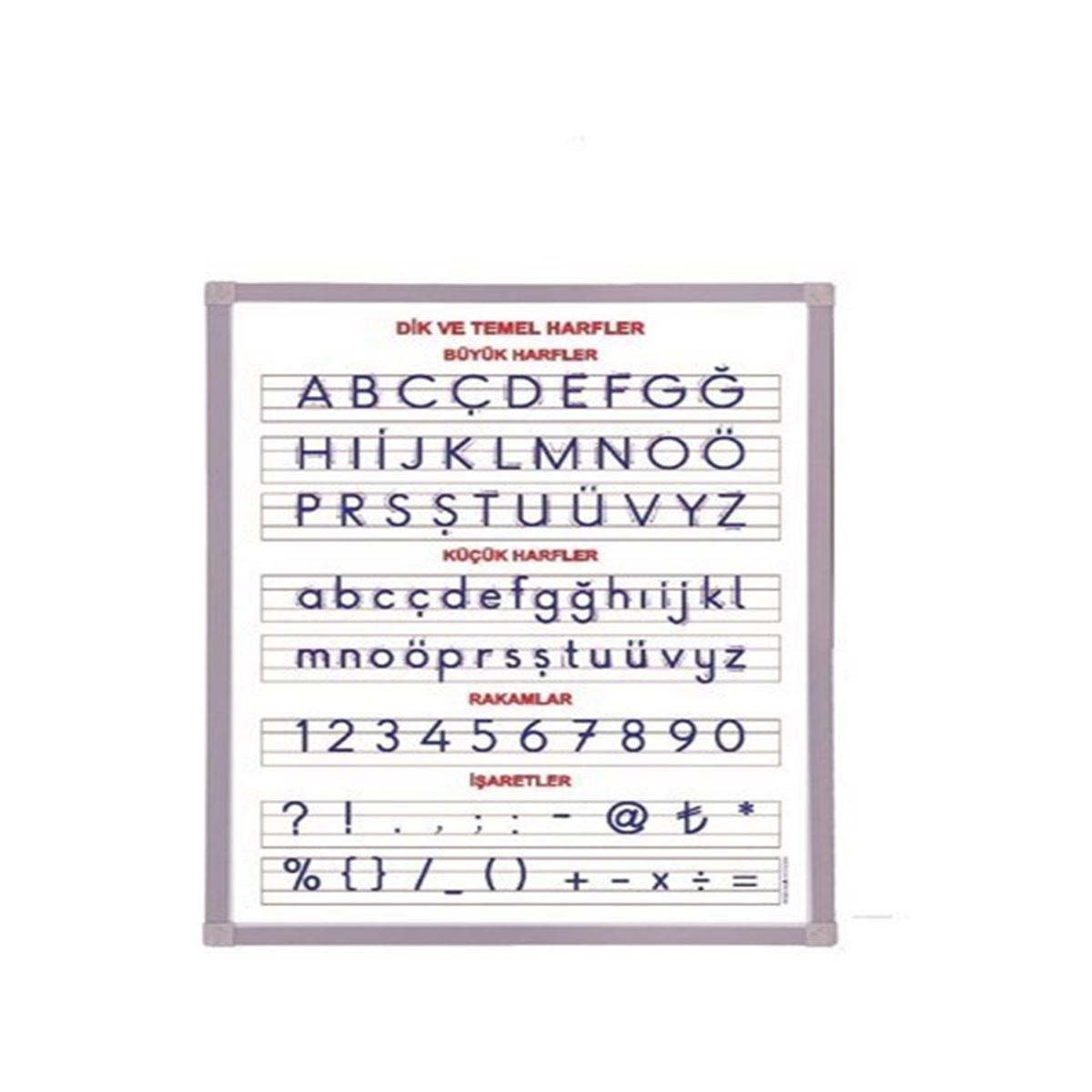 ODAK TABLO TEMEL HARFLER (DİK YAZILI) 50x70 ÇITALI 2 Lİ 1